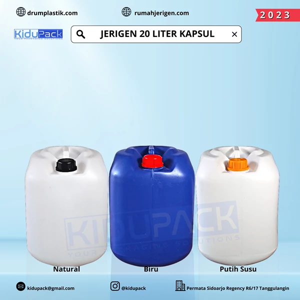 PLASTIC JERRY CAN 20 L CAPSULE