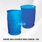 DRUM PLASTIK 200 L DOUBLE RING SABUK - UN 1