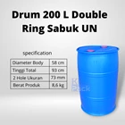 DRUM PLASTIK 200 L DOUBLE RING SABUK - UN 1